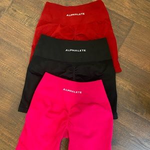 Alphalete shorts 3 pairs. Size medium, 4.5 inseam.